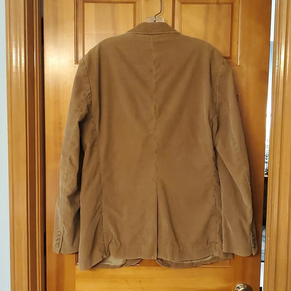 J‎ Crew Camel Brown Corduroy Blazer 2 Button Sports Coat Size Large